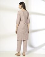 Women Geometric Print Straight Kurta & Pants Set - Image 4