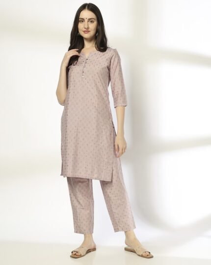 Women Geometric Print Straight Kurta & Pants Set