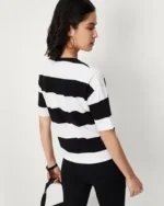 Women Striped Relaxed Fit Crew-Neck T-Shirt - Image 5